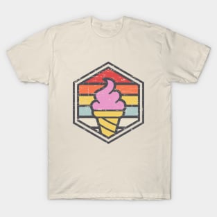 Retro Badge Ice Cream Light T-Shirt